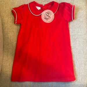 Adorable 24M/2T Mudpie Peter Pan Collar Red Christmas Dress